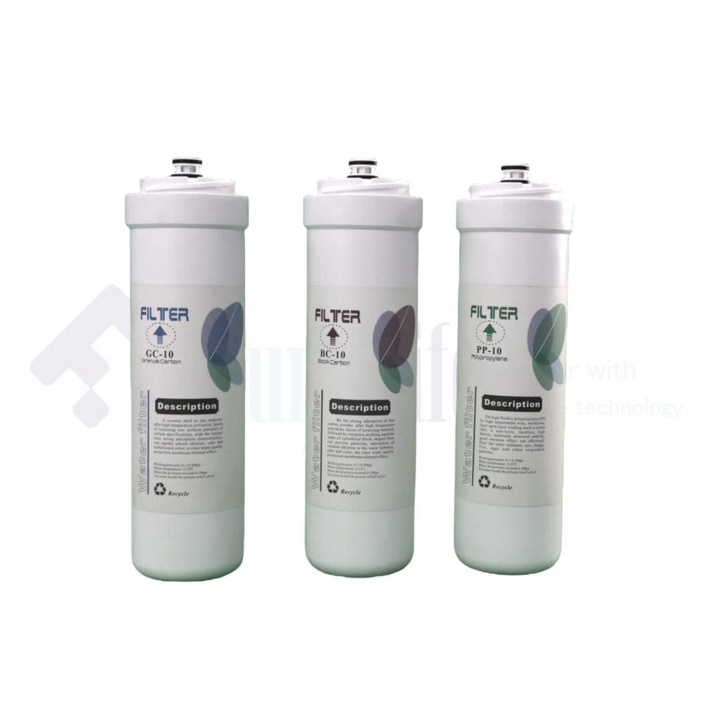 3-Stage Filter Cartridge Set – PP-10, BC-10, GC-10