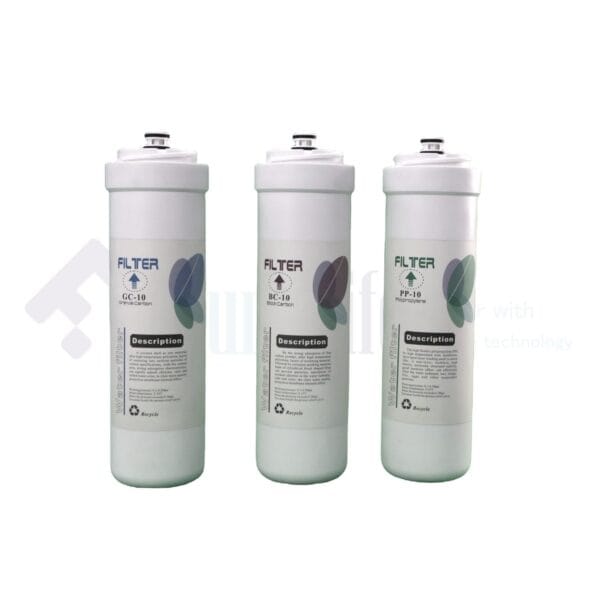 3-Stage Filter Cartridge Set – PP-10, BC-10, GC-10